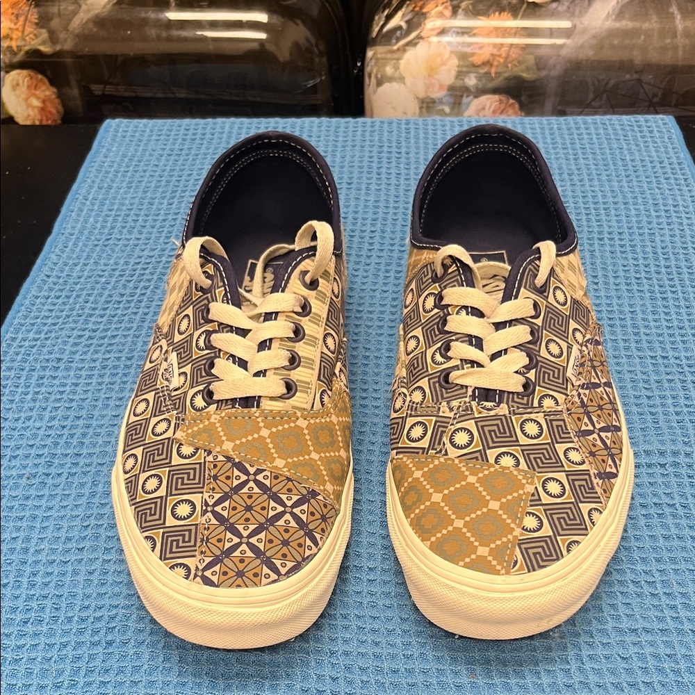 Vans Authentic Geometric Pattern Sneakers - Blue … - image 4